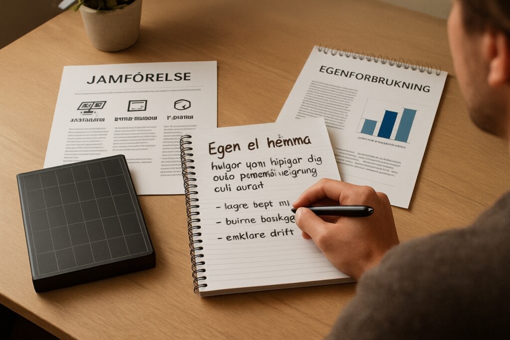 Egen el hemma: frågor som hjälper dig välja paneler, lagring och avtal